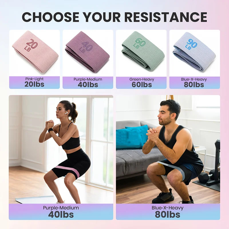 Pilates Bar Kit With Resistance Bands - Elastyczna taśma oporowa do ćwiczeń, 20-90