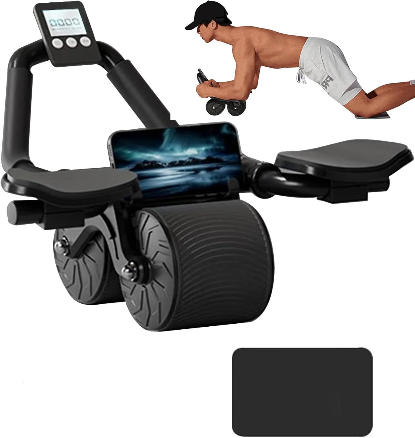 Ab Roller Wheel With Elbow Support - Automatyczny mechanizm powrotu do pozycji wyjściowej,