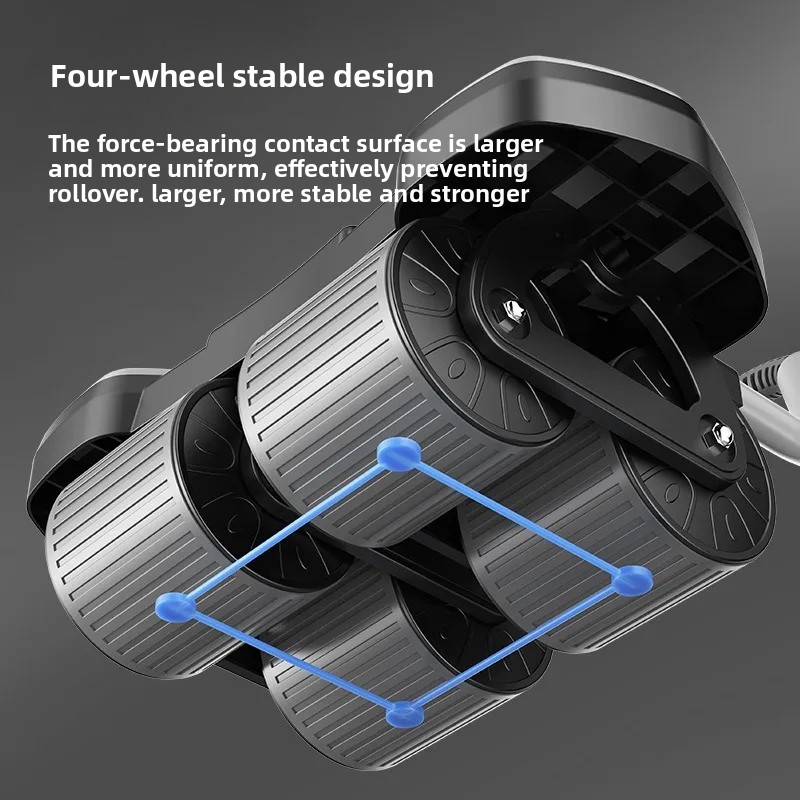 Ab Roller Wheel With Elbow Support - Czterokołowy wałek do ćwiczeń mięśni brzucha