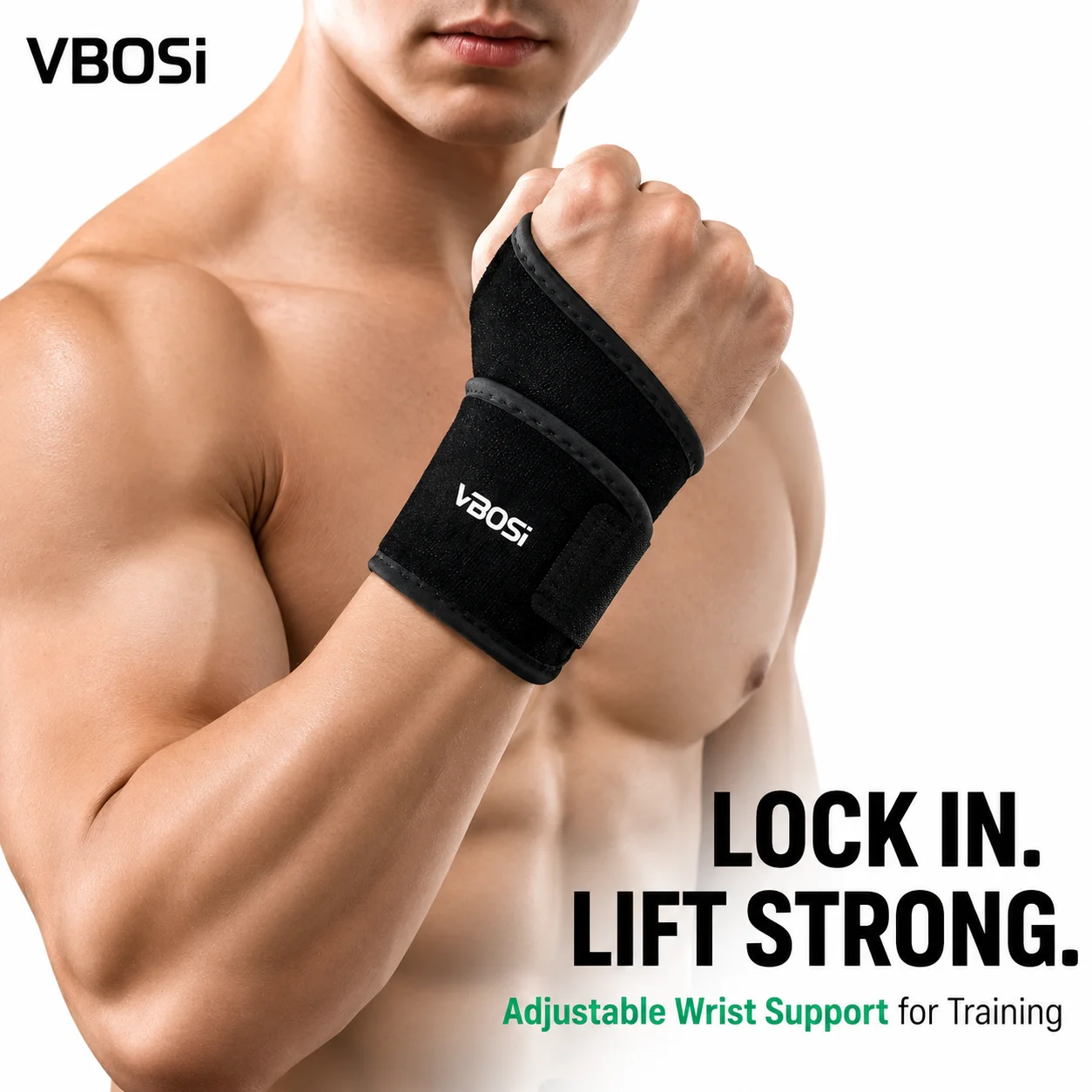 Wrist Wraps Weightlifting Support - Regulowany stabilizator nadgarstka VBSOi z pętlą