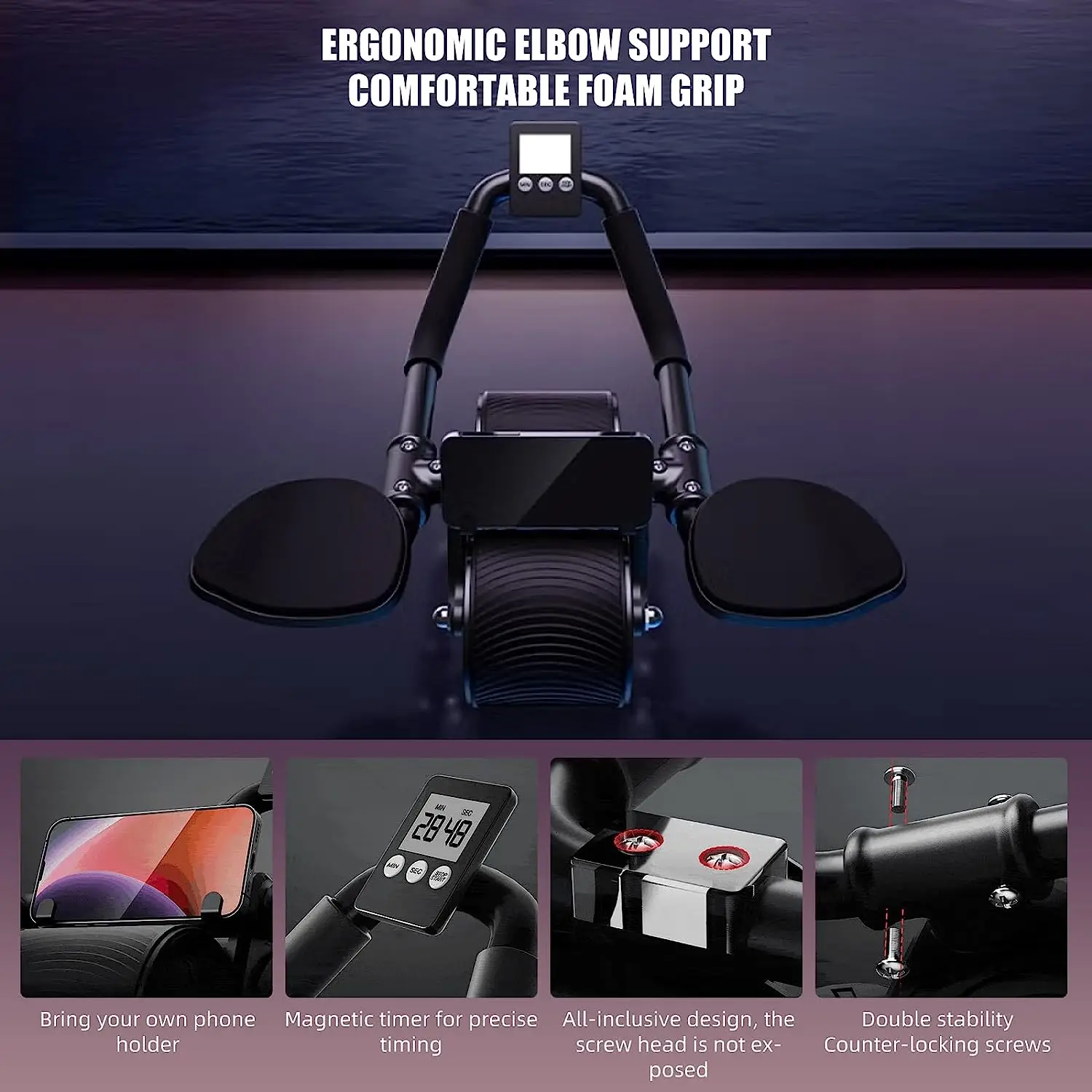 Automatyczny mechanizm powrotu – Ab Roller Wheel With Elbow Support recenzja i cena