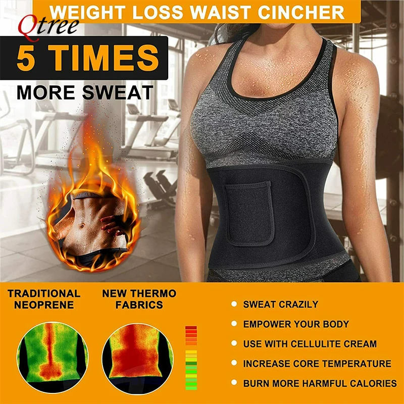 Qtree Waist Cincher Body Shape – Sweat Waist Trainer Belt Neoprene recenzja i cena