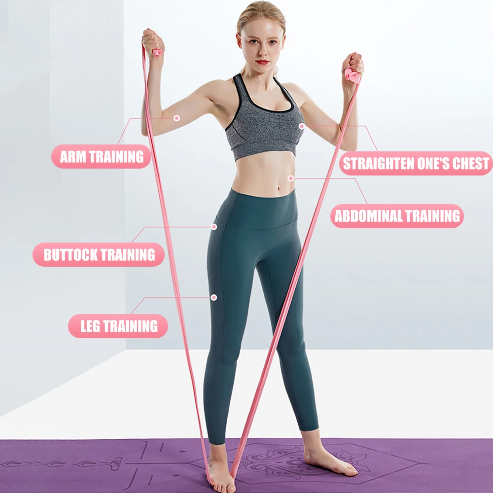 Długość 200 cm, elastyczna taś – Pilates Bar Kit With Resistance Bands recenzja i cena