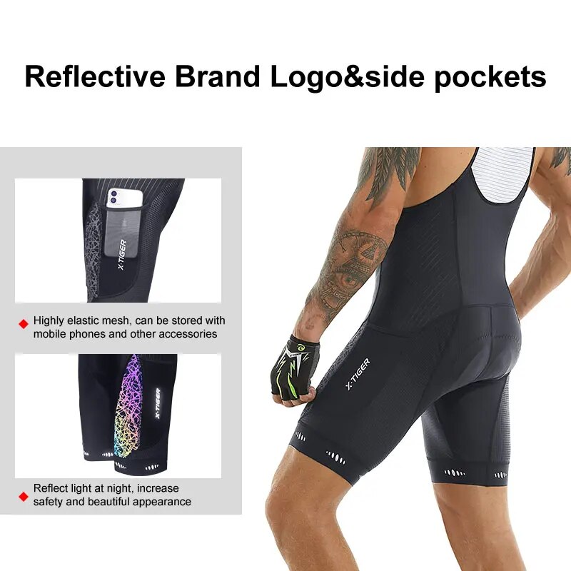 Spodenki rowerowe na szelkach  – Padded Cycling Shorts 5D Gel recenzja i cena