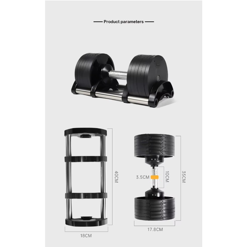 YTYIN Hurtowy Zestaw Regulowan – Adjustable Dumbbell Pair 40Kg recenzja i cena