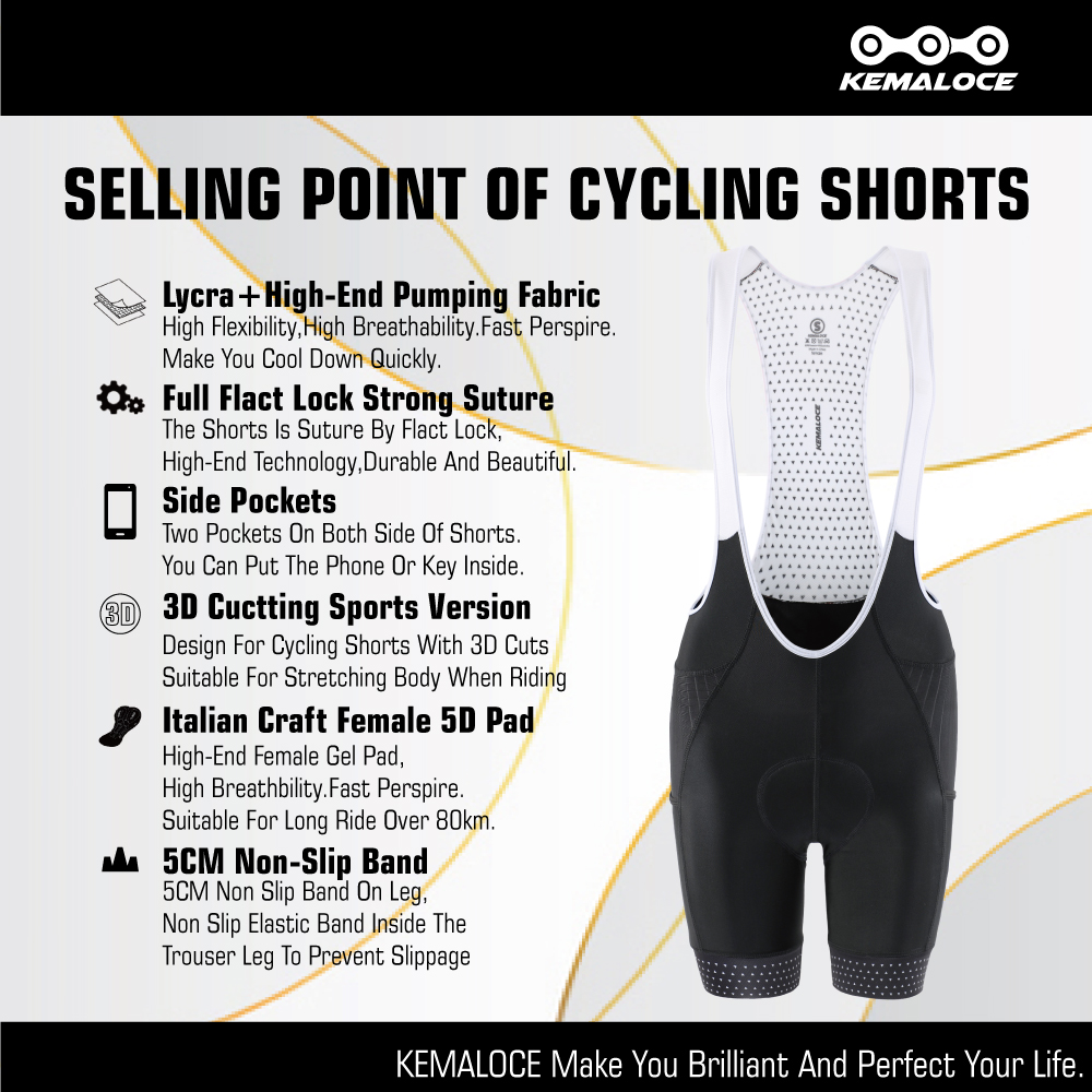 KEMALOCE damskie spodenki stró – Padded Cycling Shorts 5D Gel recenzja i cena